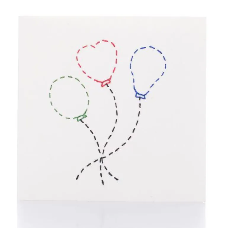 Kort m/konvolutt ballong 13x13 cm