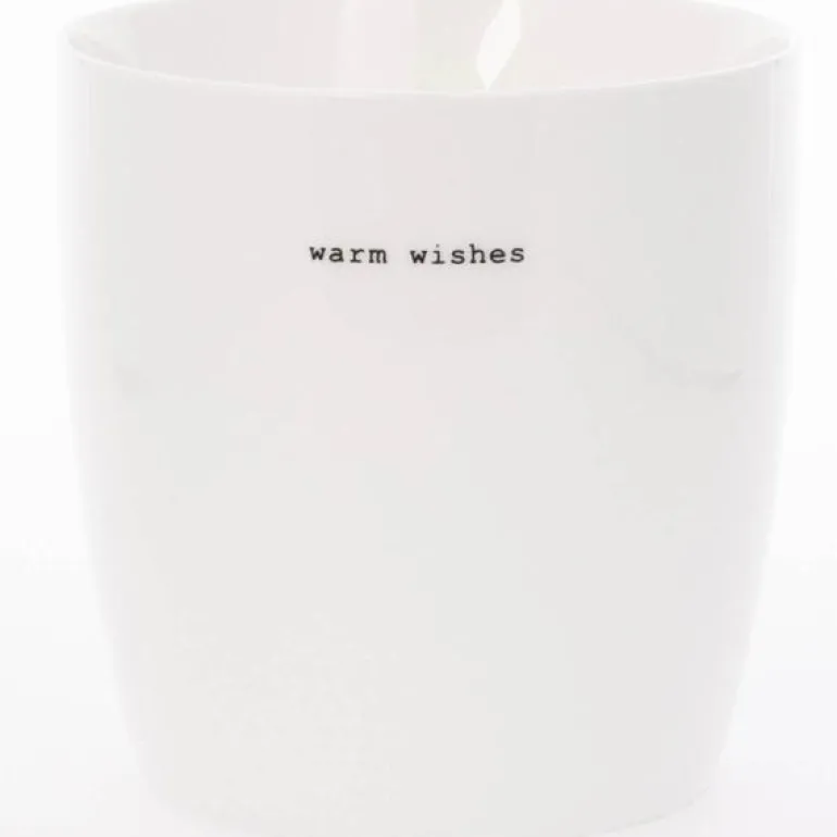Krus big warm wishes 45 cl hvit