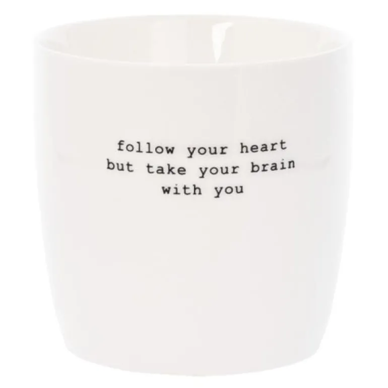 Krus follow your heart 30 cl hvit