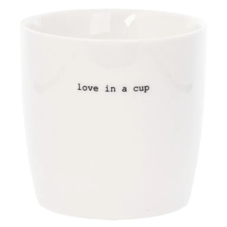 Krus love in a cup 30 cl hvit