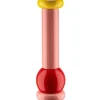 Krydderkvern 23 cm rosa/rød/gul