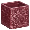 Kub Orient bolle 6x6 cm vinrød