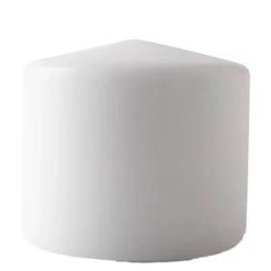 Kubbelys 9 cm hvit