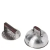 Kuro burgerpresse smashjern sett 2 deler brun/rustfri