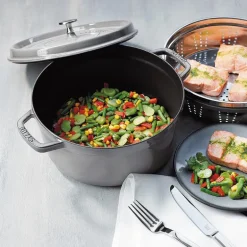 La Cocotte rund gryte 26 cm 5,2L grå