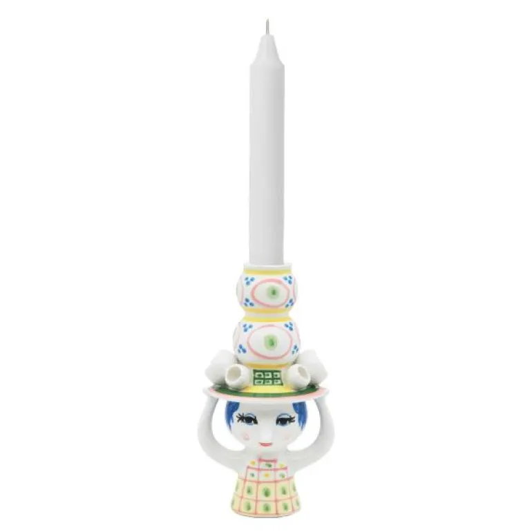 Lady with hat lysestake 16 cm pink