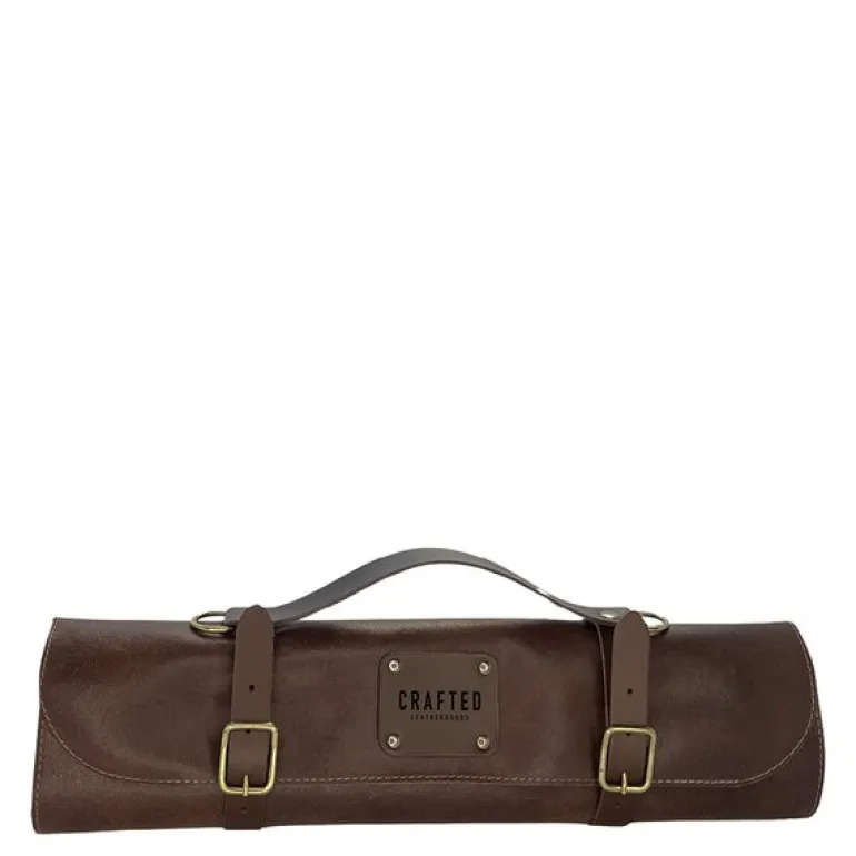 Leather knivveske 41 cm brun
