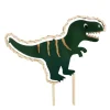 LED kaketopp dinosaur grønn/natur