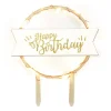 LED kaketopp Happy Birthday natur