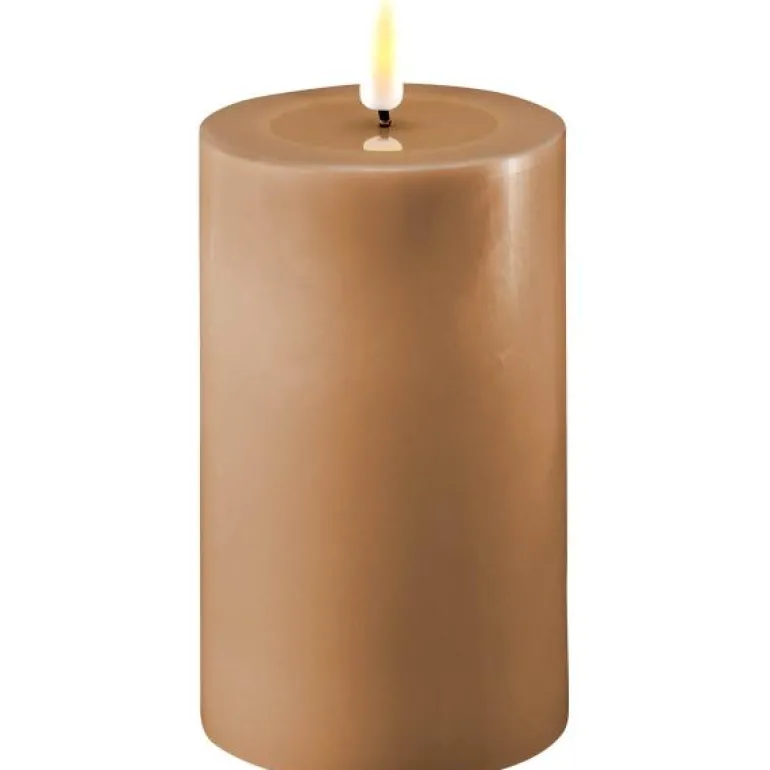 LED kubbelys 7,5×12,5 cm caramel
