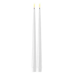 LED shiny dinner 2,2x28 cm 2 stk hvit