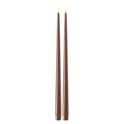 LED shiny dinner 2,2x38 cm 2 stk mokka