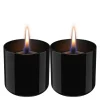 Lilly bordlykt 8 cm 2 stk m/brensel svart