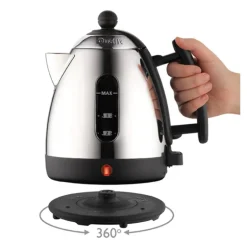 Lite vannkoker mini 1L svart/sølv