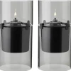 Lucie hurricane lyslykt 2 stk smoke