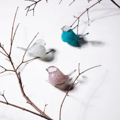 Lucky Bird glassfugl 10 cm turkis