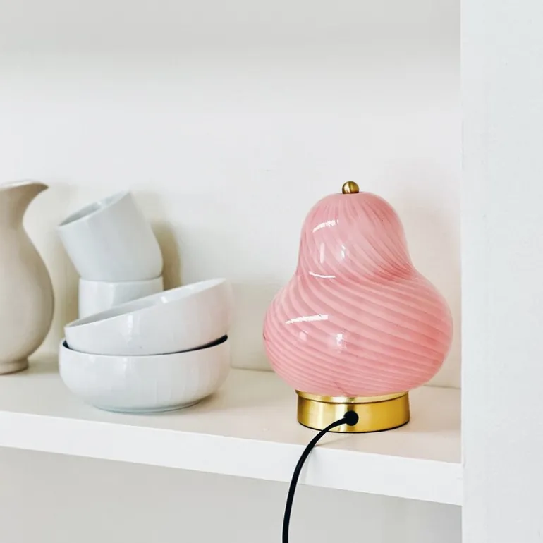 Lucy bordlampe 21,5 cm lyserød