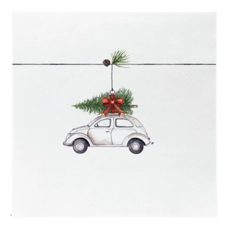 Lunsjserviett 16,5x16,5 cm 20 stk driving home