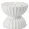 Lyngby Tura telyslykt 8 cm hvit