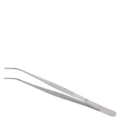 Matpinsett med bøyd spiss 30 cm stål