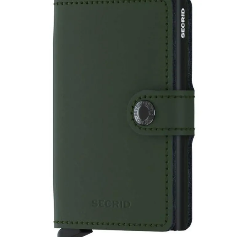 Miniwallet lommebok m/kortholder grønn/svart