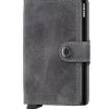 Miniwallet lommebok m/kortholder grå/svart