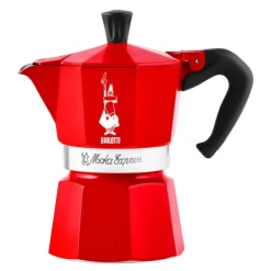 Moka Express CC 2024 espressokanne 3 kopper rød