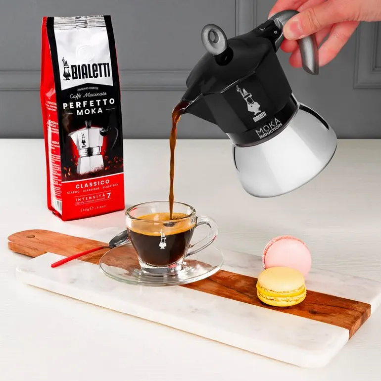 Moka induksjon espressokanne 6 kopper svart