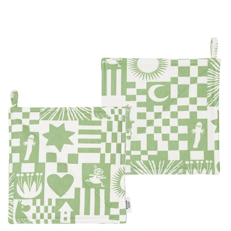 Mummi Fest gryteklut 23x23 cm 2 stk grønn