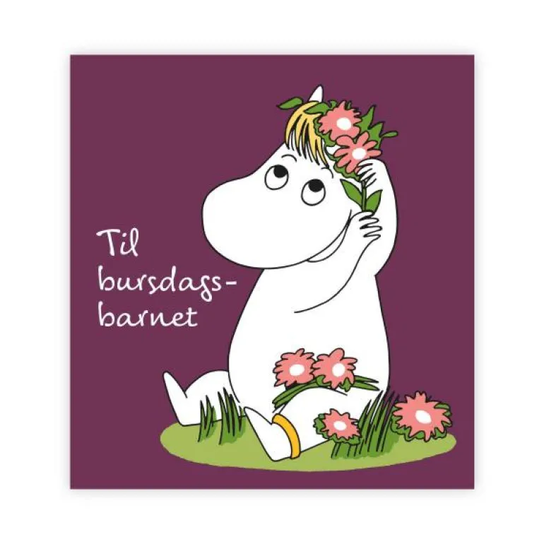 Mummi kort dobbelt Bursdagsbarnet lilla