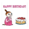 Mummi kort dobbelt Happy Birthday hvit