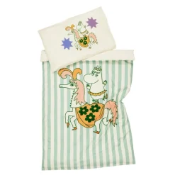 Mummi sengesett 120x160 cm sirkus stripe