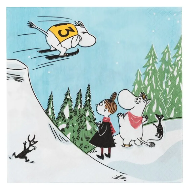 Mummi serviett 33x33 cm skihopp
