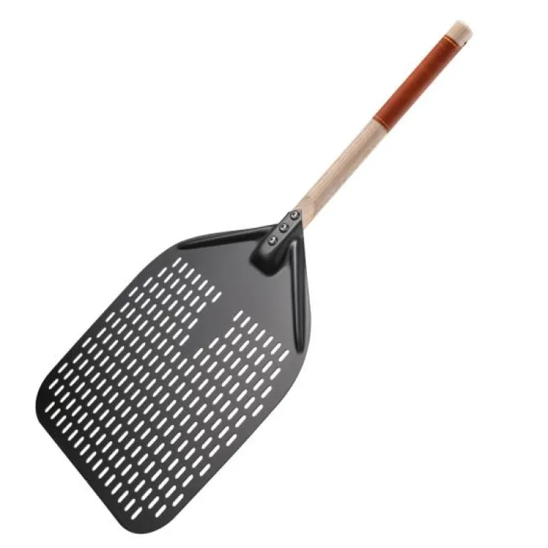 Napo pizzaspade 70x30 cm gun metal/natur