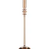 Ornate lysestake 35 cm champagnefarget luster