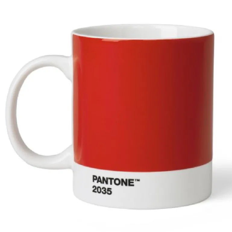 PANTONE kopp med hank 37,5 cl rød