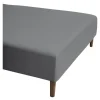 Percale laken til rammemadrass 90x30x210 cm grå