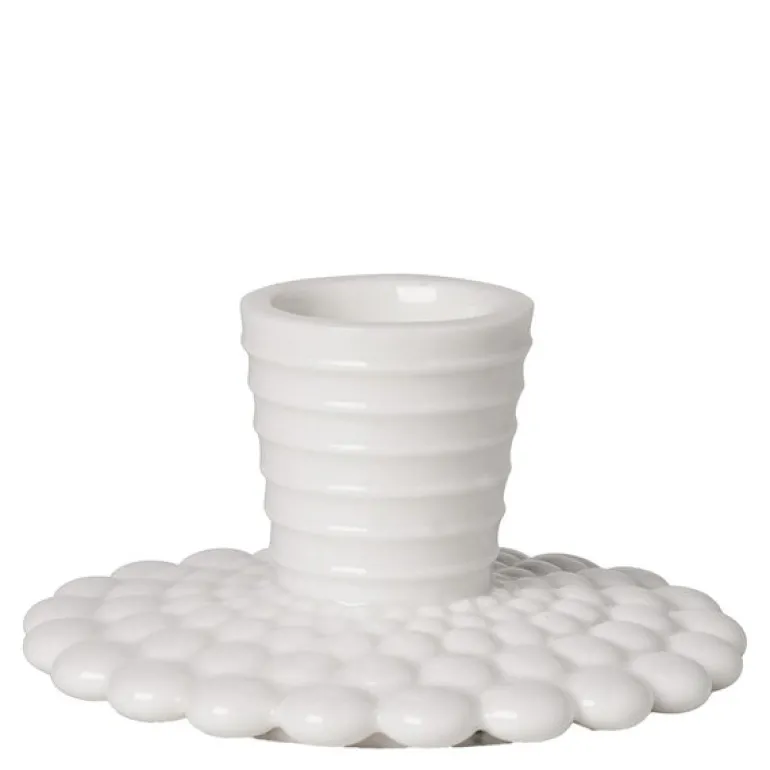 Pipanella lysestake 4,5x8,5 cm bubble lines hvit