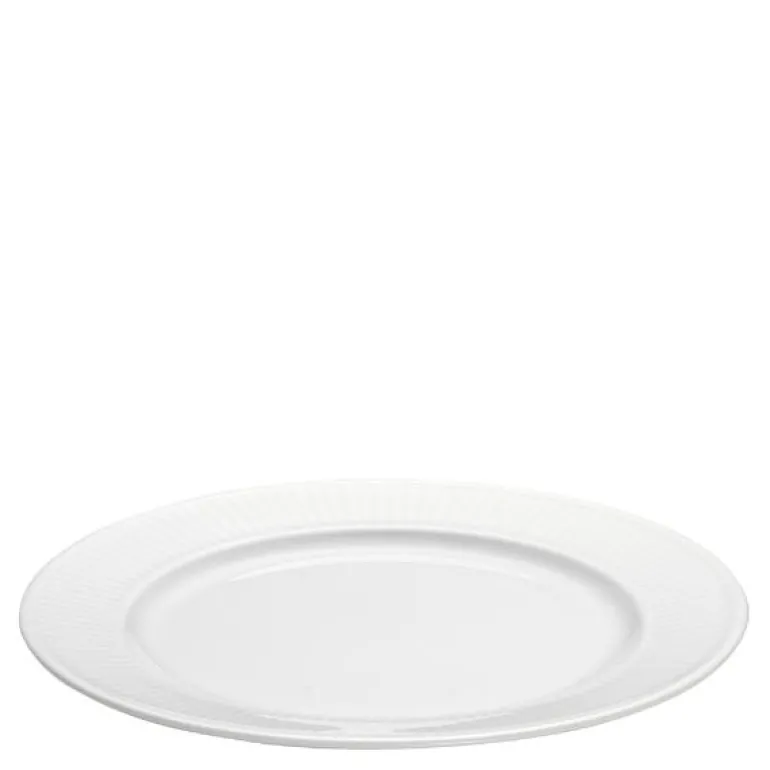 Plissé tallerken flat 20 cm hvit
