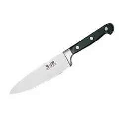 Pluton kokkekniv 15 cm stål/svart