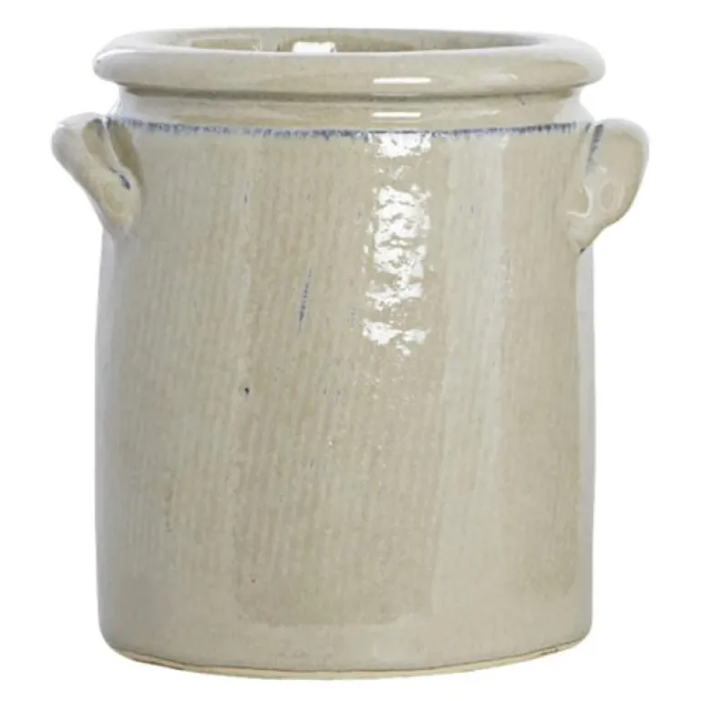Pottery krukke 15x13 cm sand
