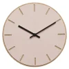 Powder veggklokke 28 cm rosa linoleum m/svart viser