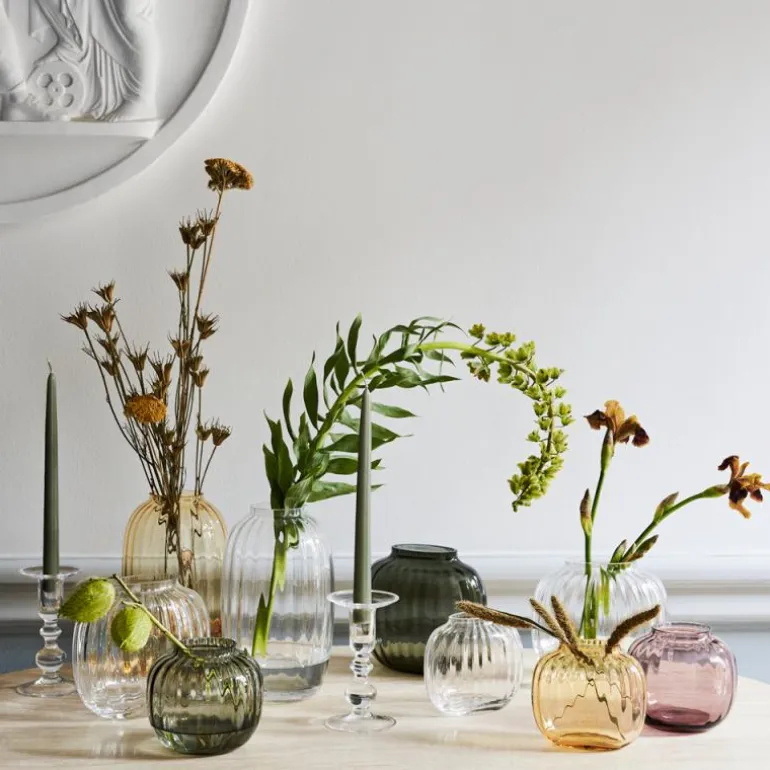 Primula oval vase 17,5 cm smoke