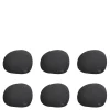 RAW Organic glassbrikke 12x10 cm 6 stk black