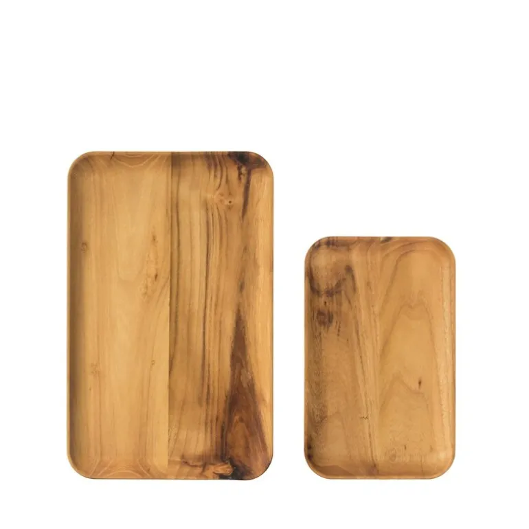 RAW Teak tallerken 23,7x14,9 cm