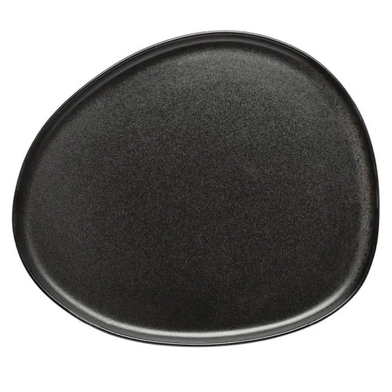 RAW Titanium Black organic tallerken 25x29 cm
