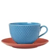 Rhombe tekopp 39 cl blå/terracotta