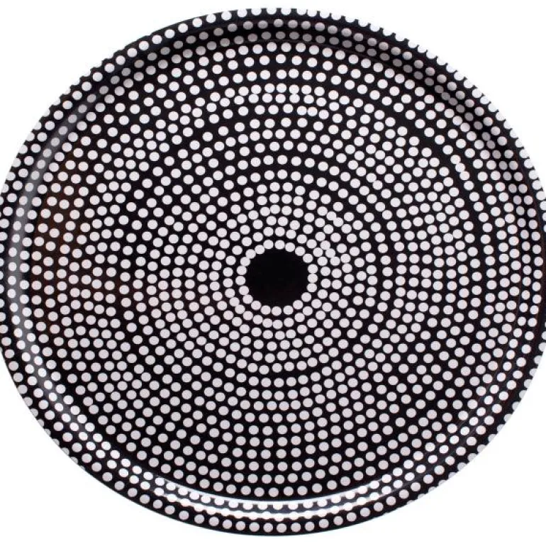 Round Fokus brett 46 cm svart/hvit