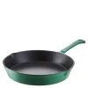 Rund støpejernsstekepanne 26 cm 1L grønn