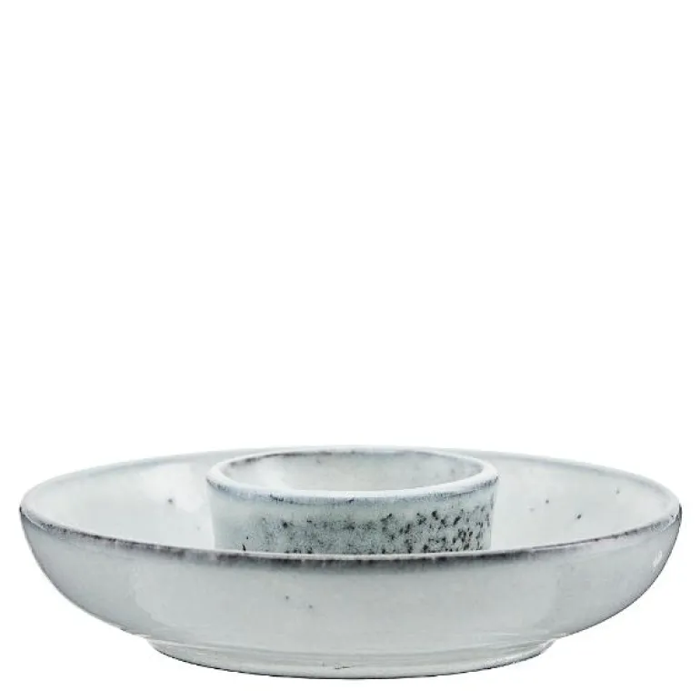 Rustic eggeglass 10 cm grå/blå